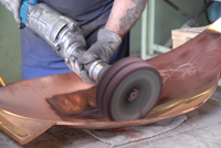 bronze spoon polishing